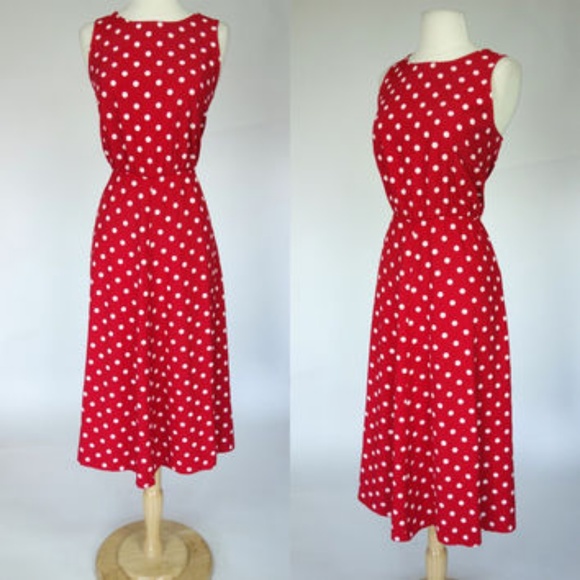 My Michelle Dresses & Skirts - My Michelle Vintage Red Polka Dot A line Dress